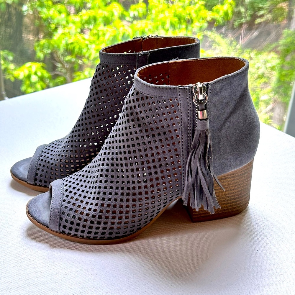 Gray Laser Cut Bootie